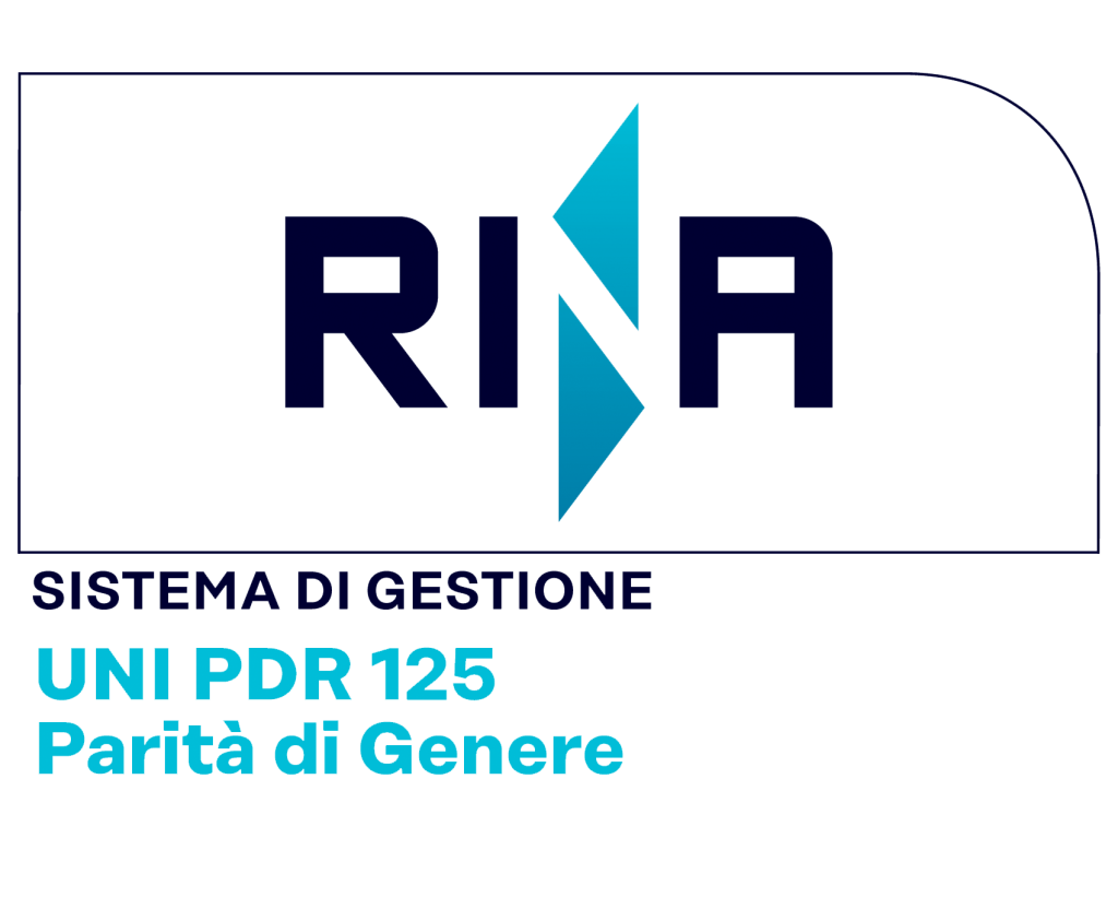 logo certificazione RINA per sistema di gestione, UNI PDR 125 parità di genere